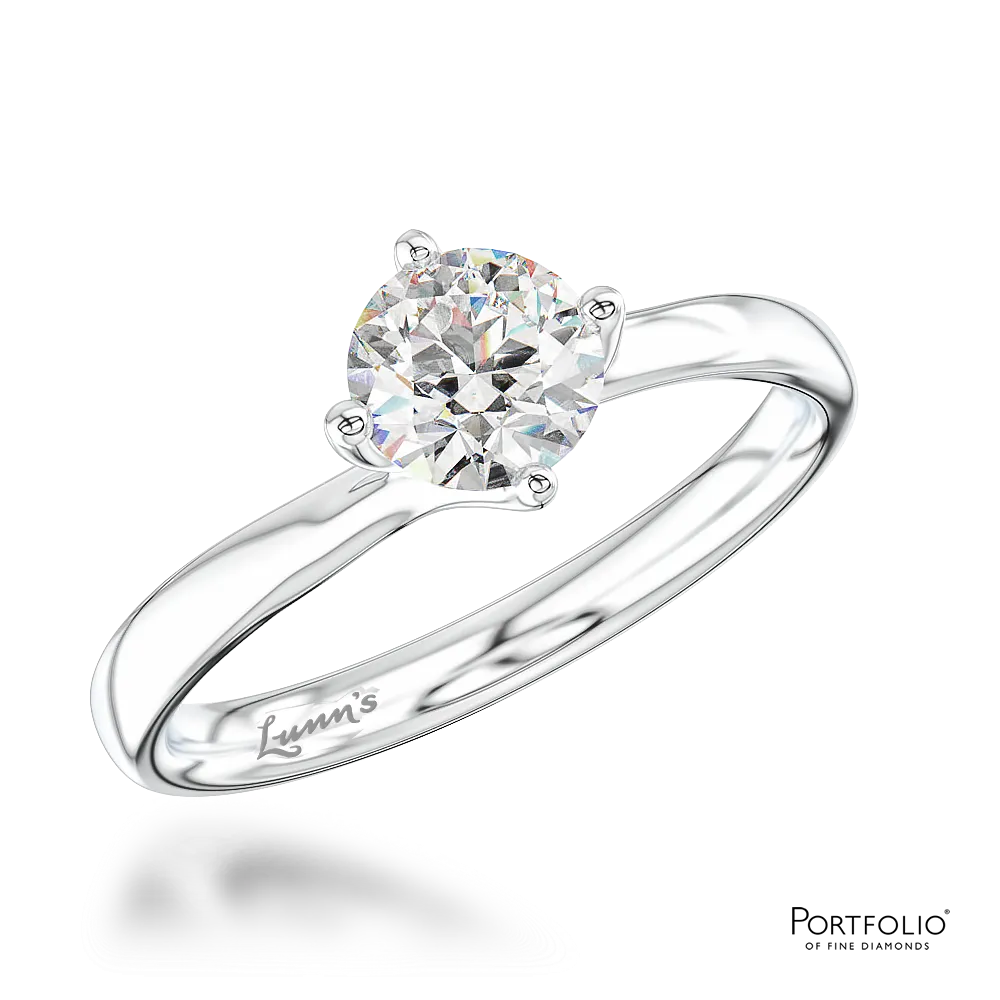 Solitaire 0.50ct E SI1 Diamond Platinum Ring