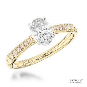 Solitaire 0.50ct E SI1 Diamond Yellow Gold/Platinum Ring