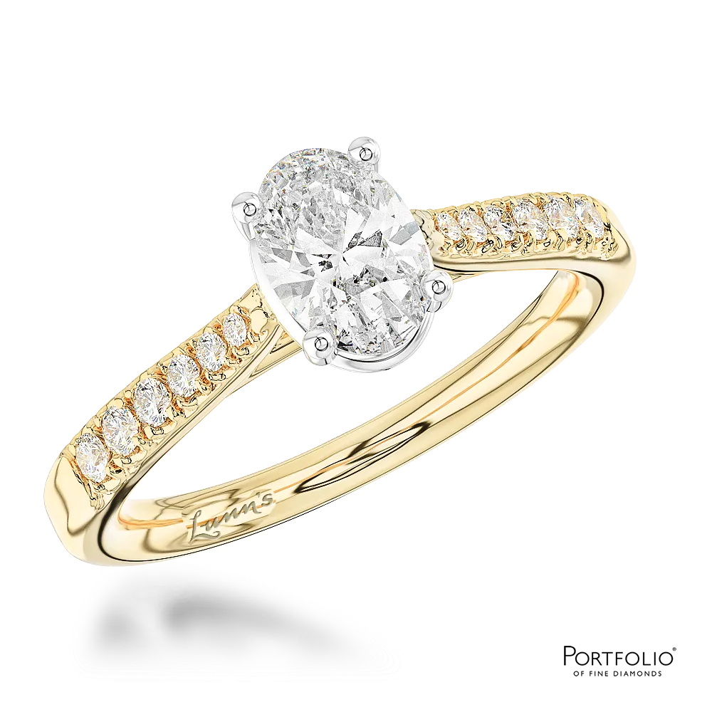 Solitaire 0.50ct E SI1 Diamond Yellow Gold/Platinum Ring