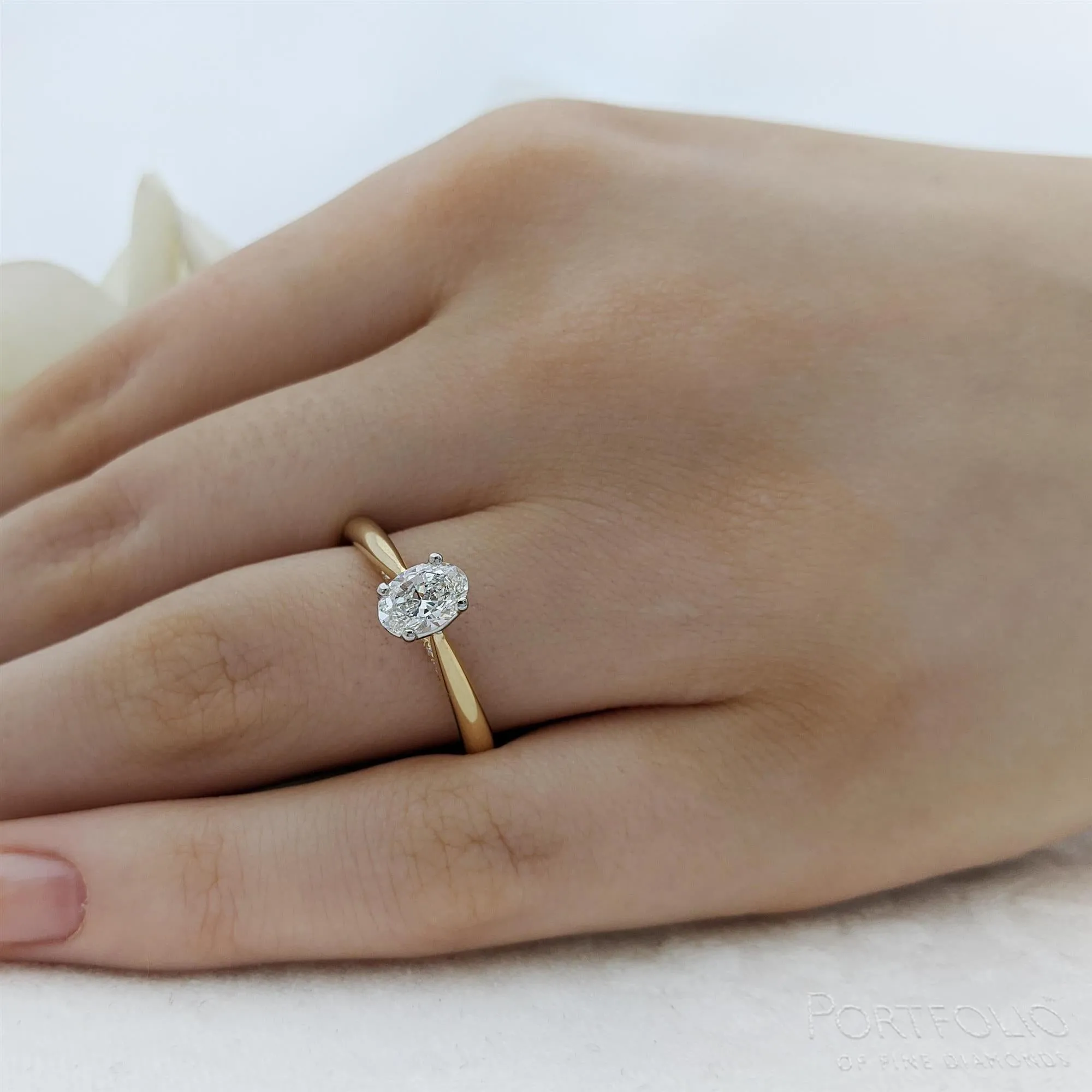 Solitaire 0.50ct E VS2 Diamond Yellow Gold/Platinum Ring