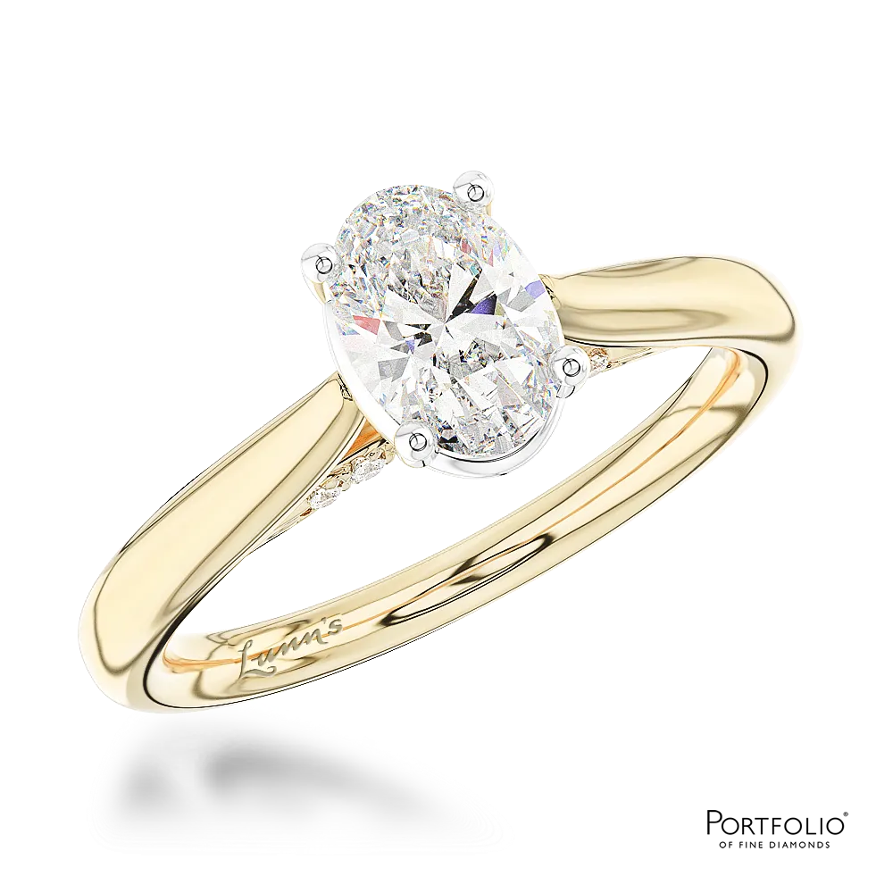 Solitaire 0.50ct E VS2 Diamond Yellow Gold/Platinum Ring
