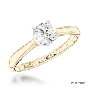 Solitaire 0.50ct F SI2 Diamond Yellow Gold/Platinum Ring