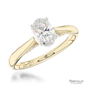 Solitaire 0.50ct F VVS2 Diamond Yellow Gold/Platinum Ring