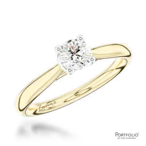 Solitaire 0.50ct G SI1 Diamond Yellow Gold/Platinum Ring