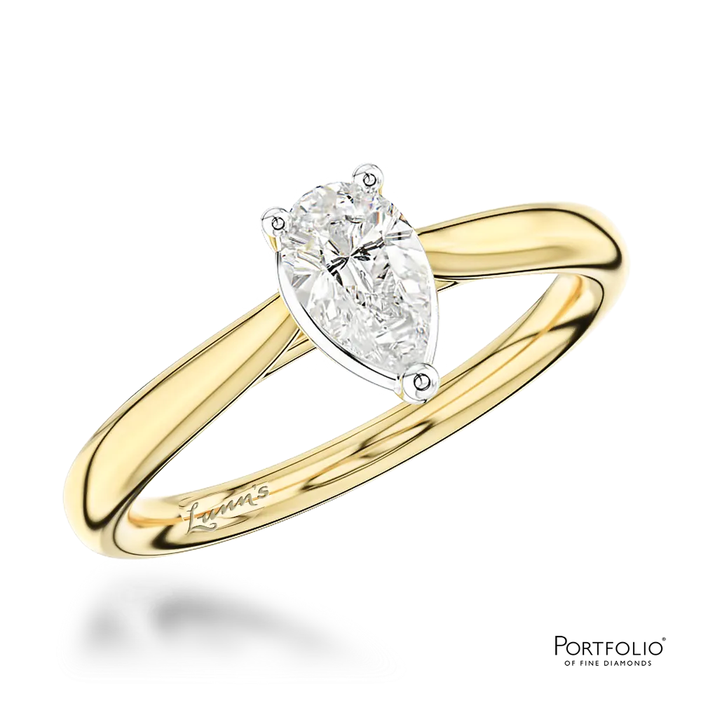 Solitaire 0.50ct G SI1 Diamond Yellow Gold/Platinum Ring