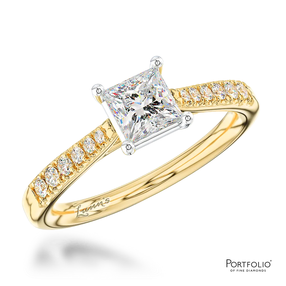 Solitaire 0.60ct G VS2 Diamond Yellow Gold/Platinum Ring
