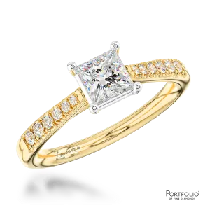 Solitaire 0.60ct G VS2 Diamond Yellow Gold/Platinum Ring