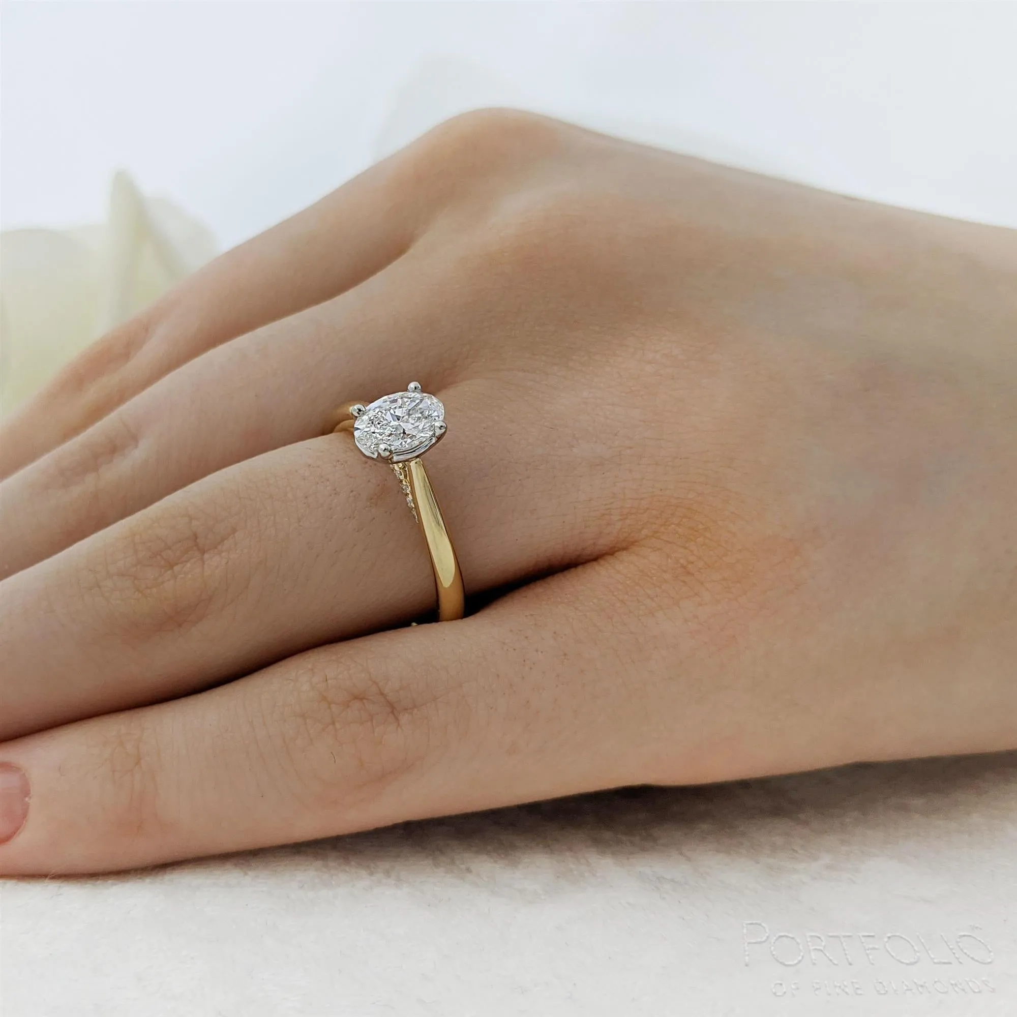 Solitaire 0.70ct F VS1 Diamond Yellow Gold/Platinum Ring