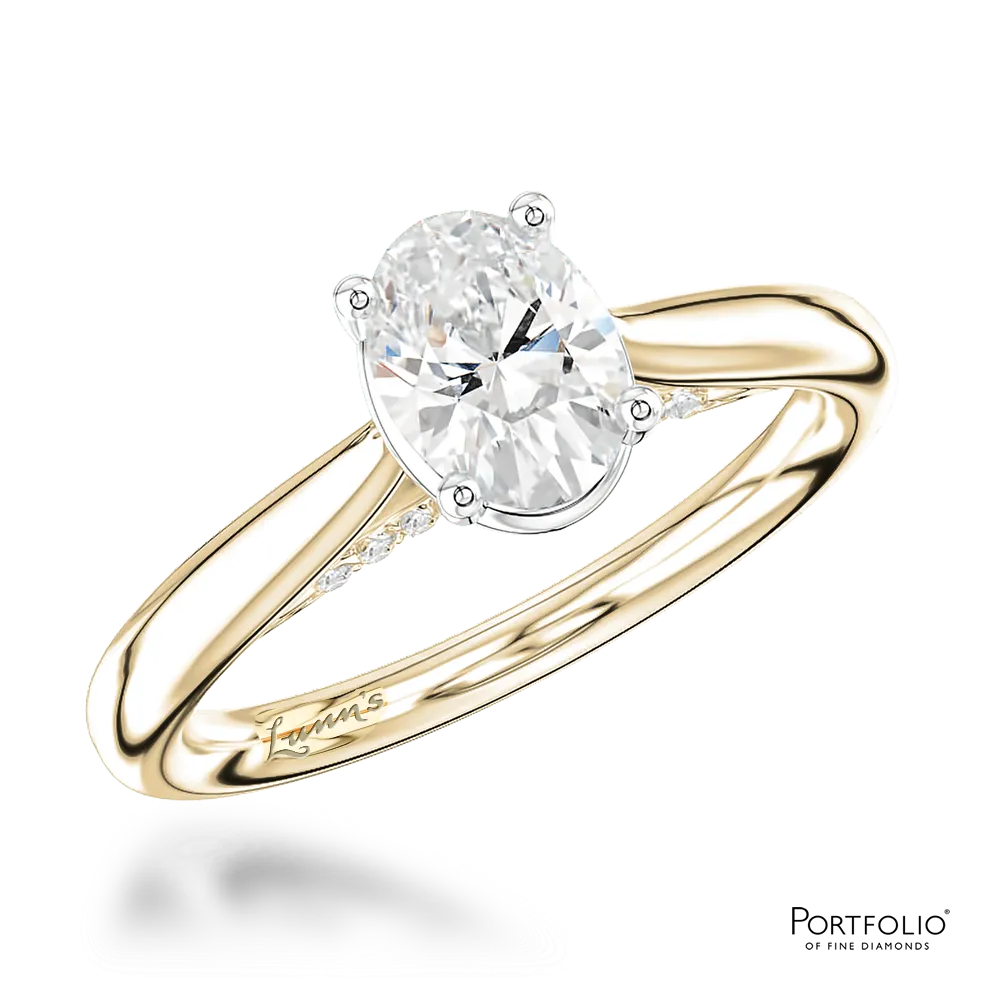 Solitaire 0.70ct F VS1 Diamond Yellow Gold/Platinum Ring