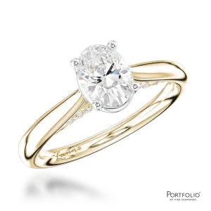 Solitaire 0.70ct F VS1 Diamond Yellow Gold/Platinum Ring