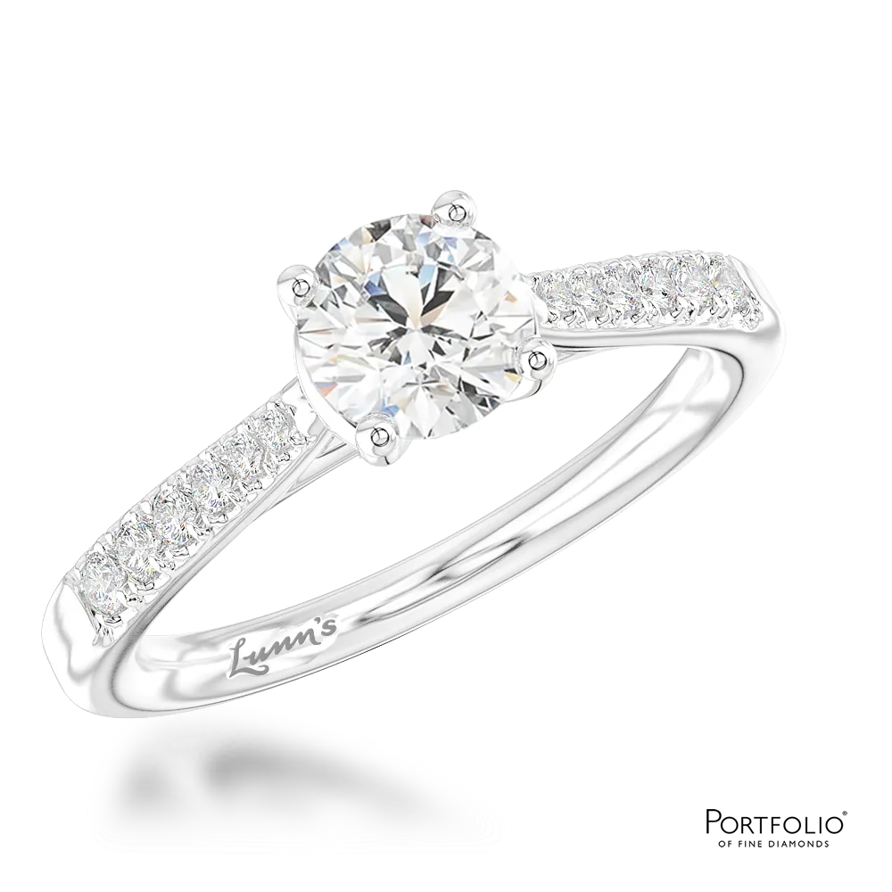 Solitaire 0.70ct F VS2 Diamond Platinum Ring