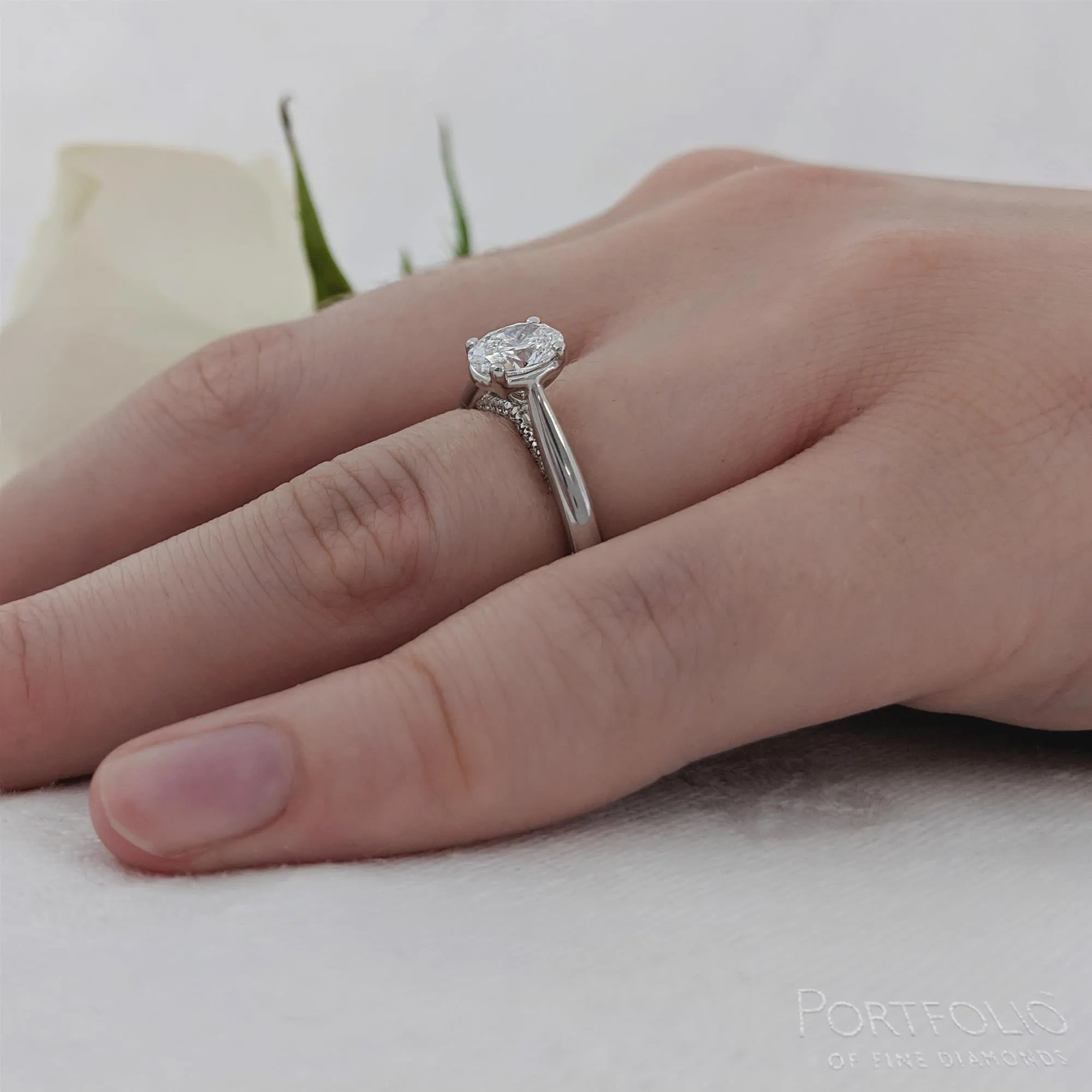 Solitaire 0.70ct F VS2 Diamond Platinum Ring