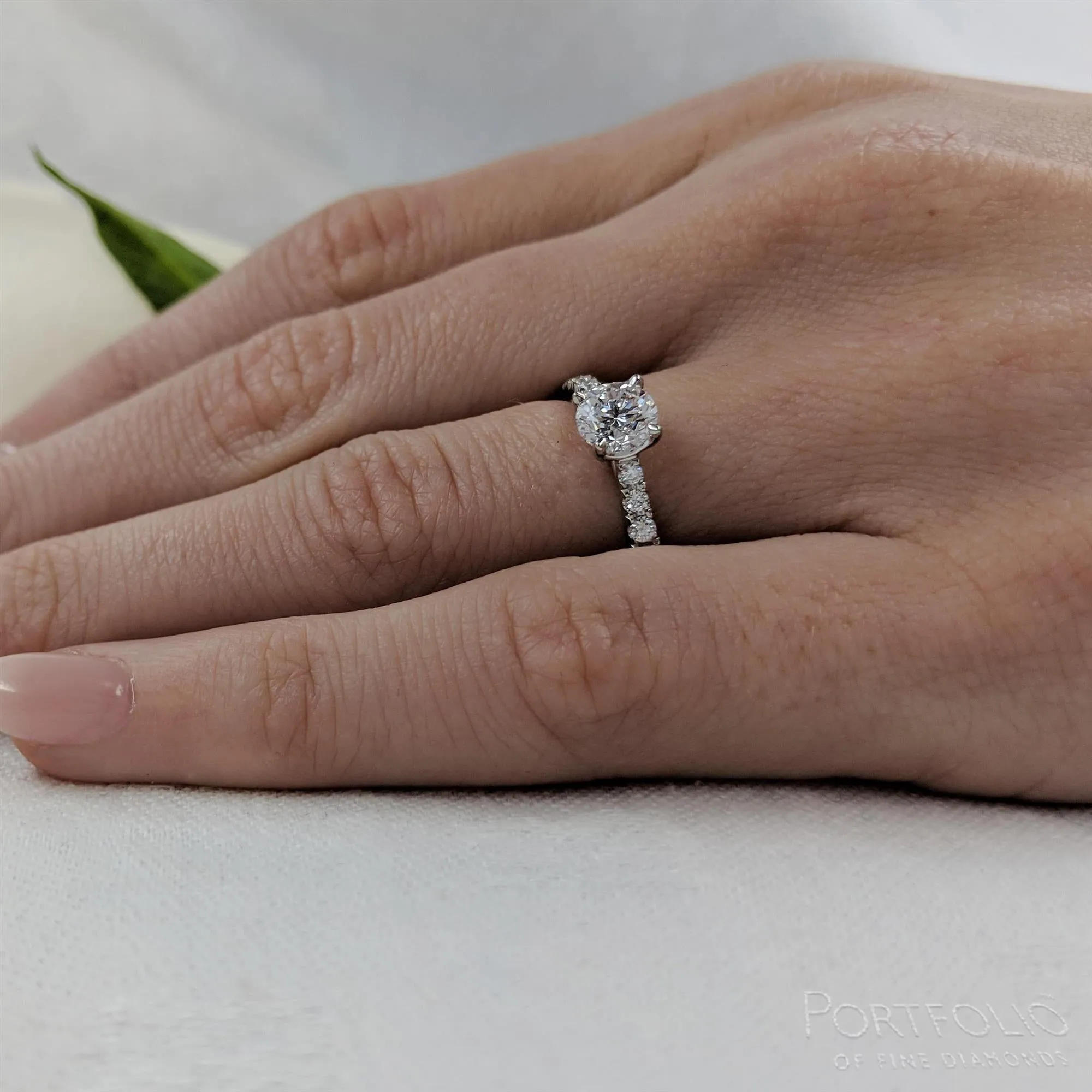 Solitaire 0.70ct F VS2 Diamond Platinum Ring