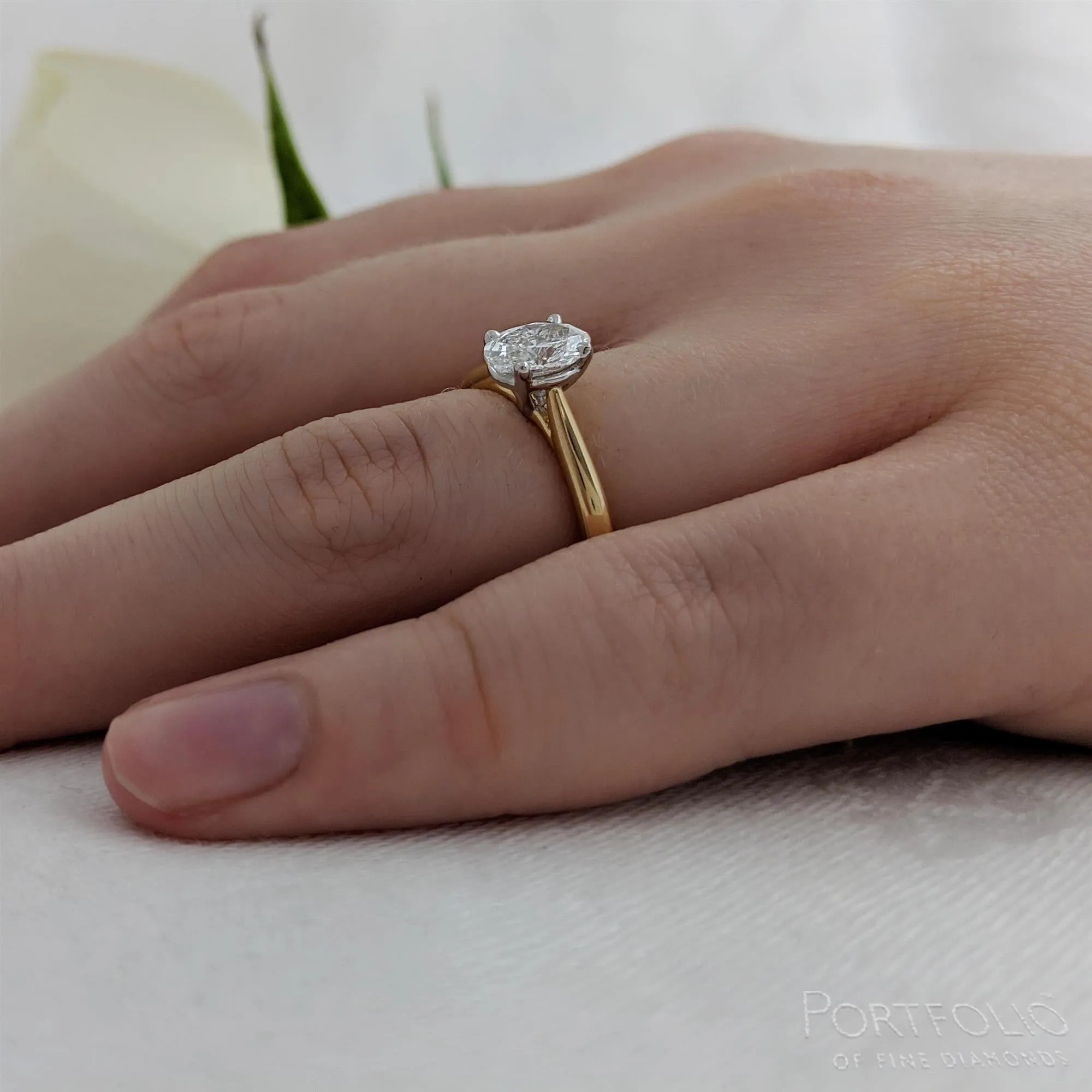 Solitaire 0.70ct G SI1 Diamond Yellow Gold/Platinum Ring