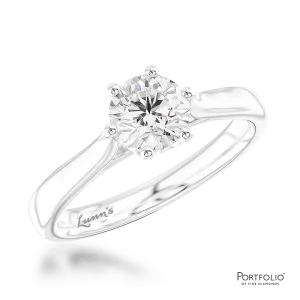 Solitaire 0.70ct G VS2 Diamond Platinum Ring