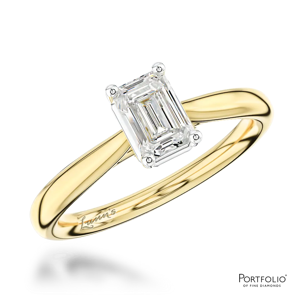 Solitaire 0.70ct G VS2 Diamond Yellow Gold/Platinum Ring