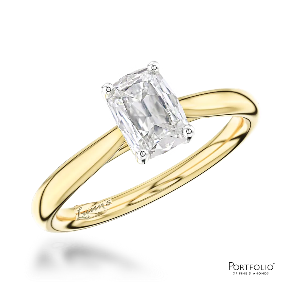 Solitaire 0.75ct D VS1 Diamond Yellow Gold/Platinum Ring