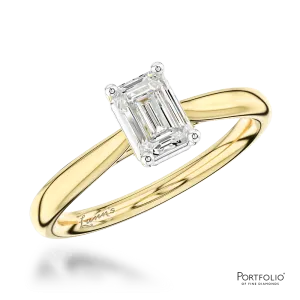 Solitaire 0.81ct G VVS2 Diamond Yellow Gold/Platinum Ring