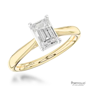 Solitaire 0.90ct G VS1 Diamond Yellow Gold/Platinum Ring