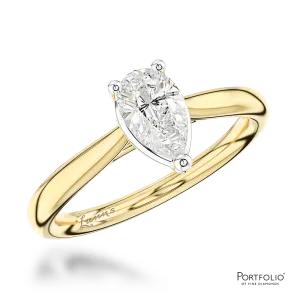 Solitaire 0.90ct G VS2 Diamond Yellow Gold/Platinum Ring