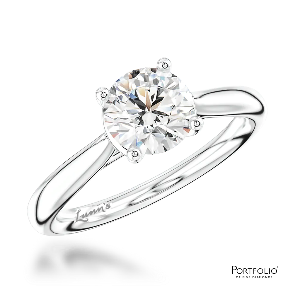 Solitaire 1.00ct E SI1 Diamond Platinum Ring