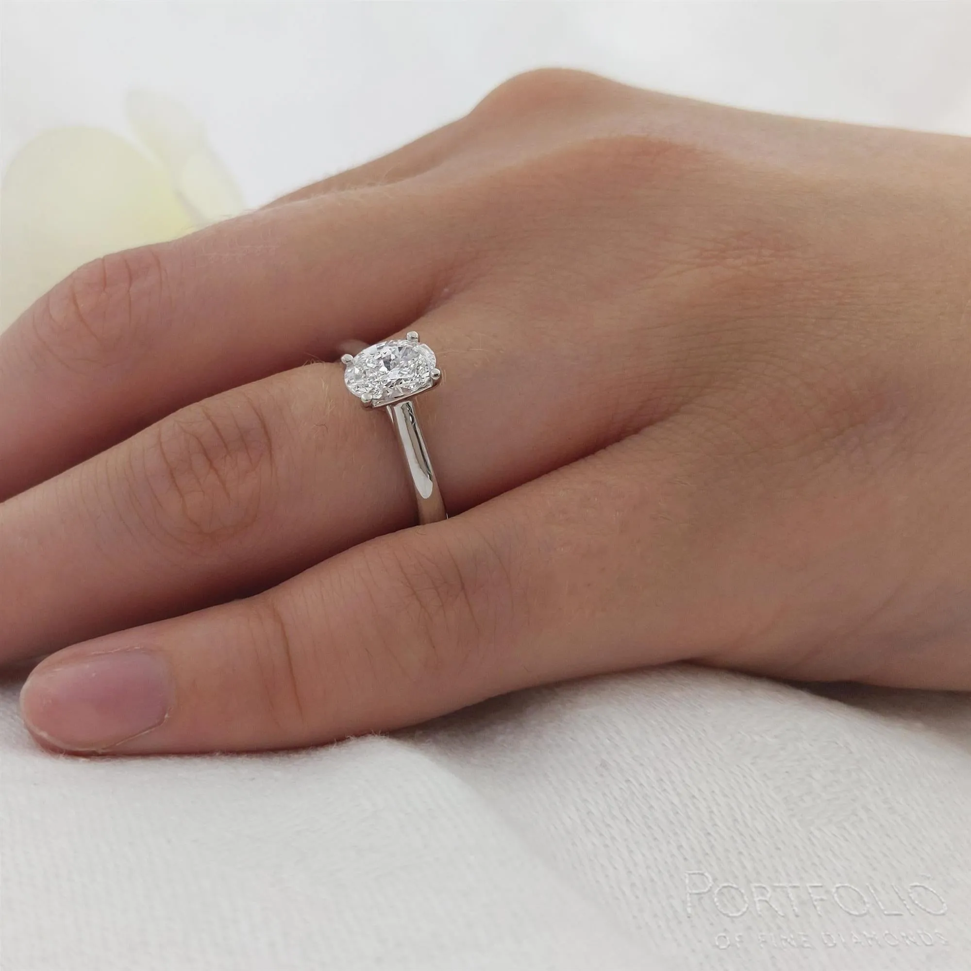 Solitaire 1.00ct F VS2 Diamond Platinum Ring
