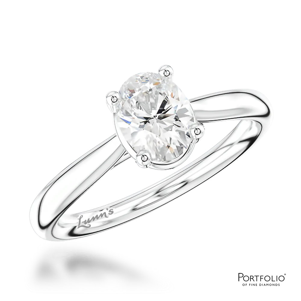 Solitaire 1.00ct F VS2 Diamond Platinum Ring