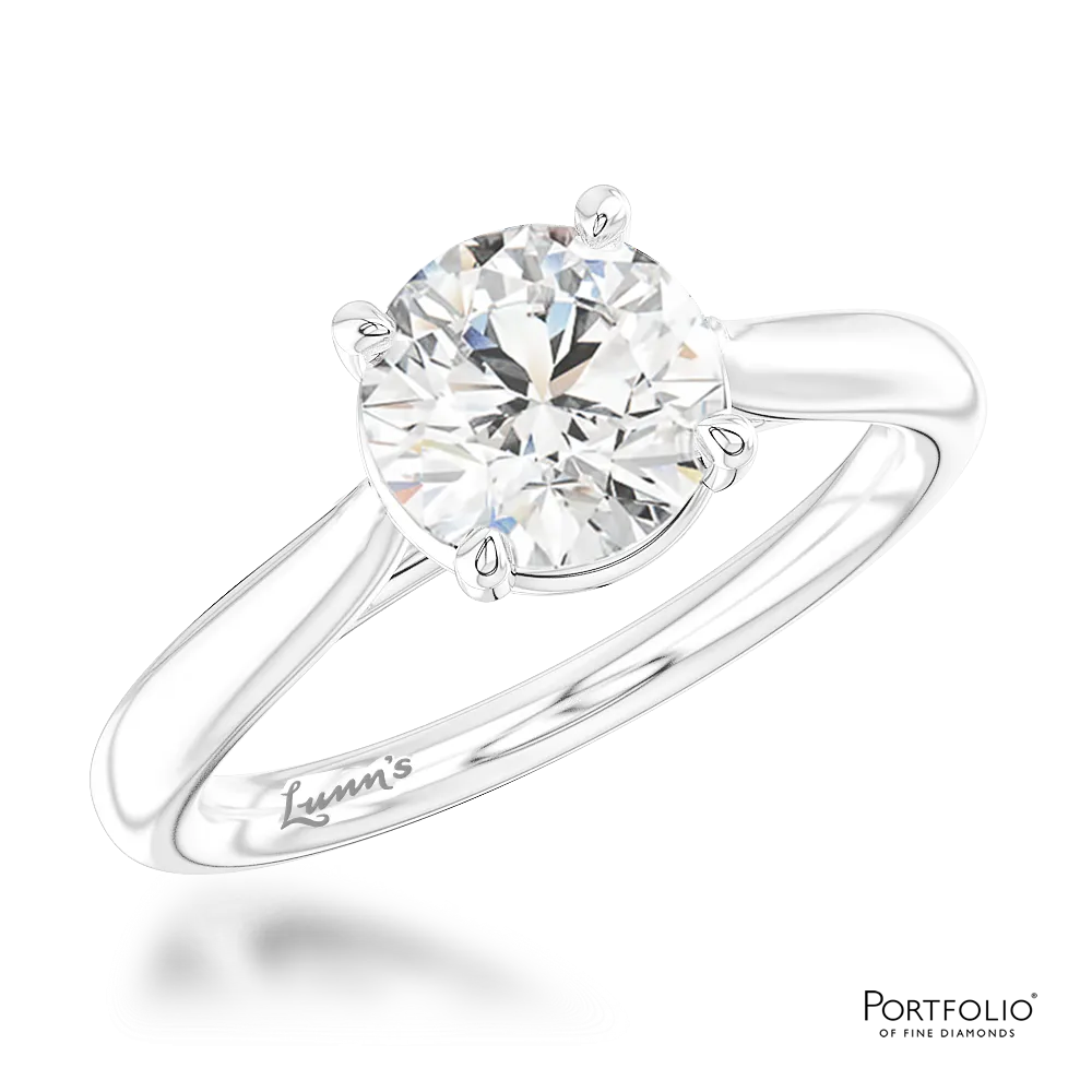 Solitaire 1.00ct H SI2 Diamond Platinum Ring
