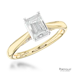 Solitaire 1.01ct F VS1 Diamond Yellow Gold/Platinum Ring
