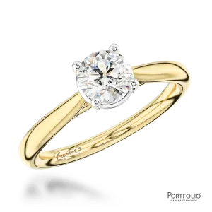 Solitaire 1.01ct G SI2 Diamond Yellow Gold/Platinum Ring