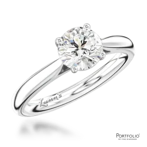 Solitaire 1.01ct H SI2 Diamond Platinum Ring