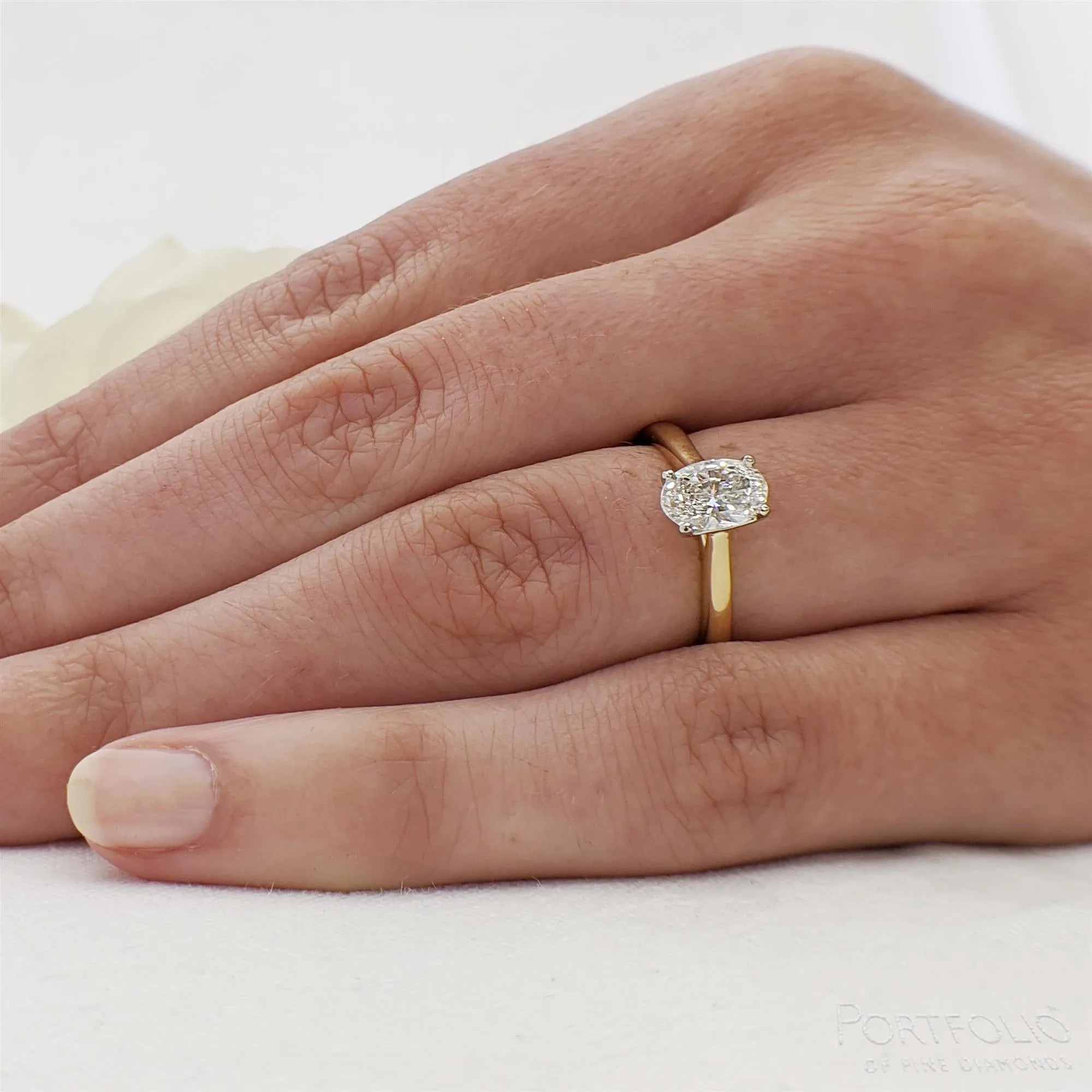 Solitaire 1.20ct G VS2 Diamond Yellow Gold/Platinum Ring