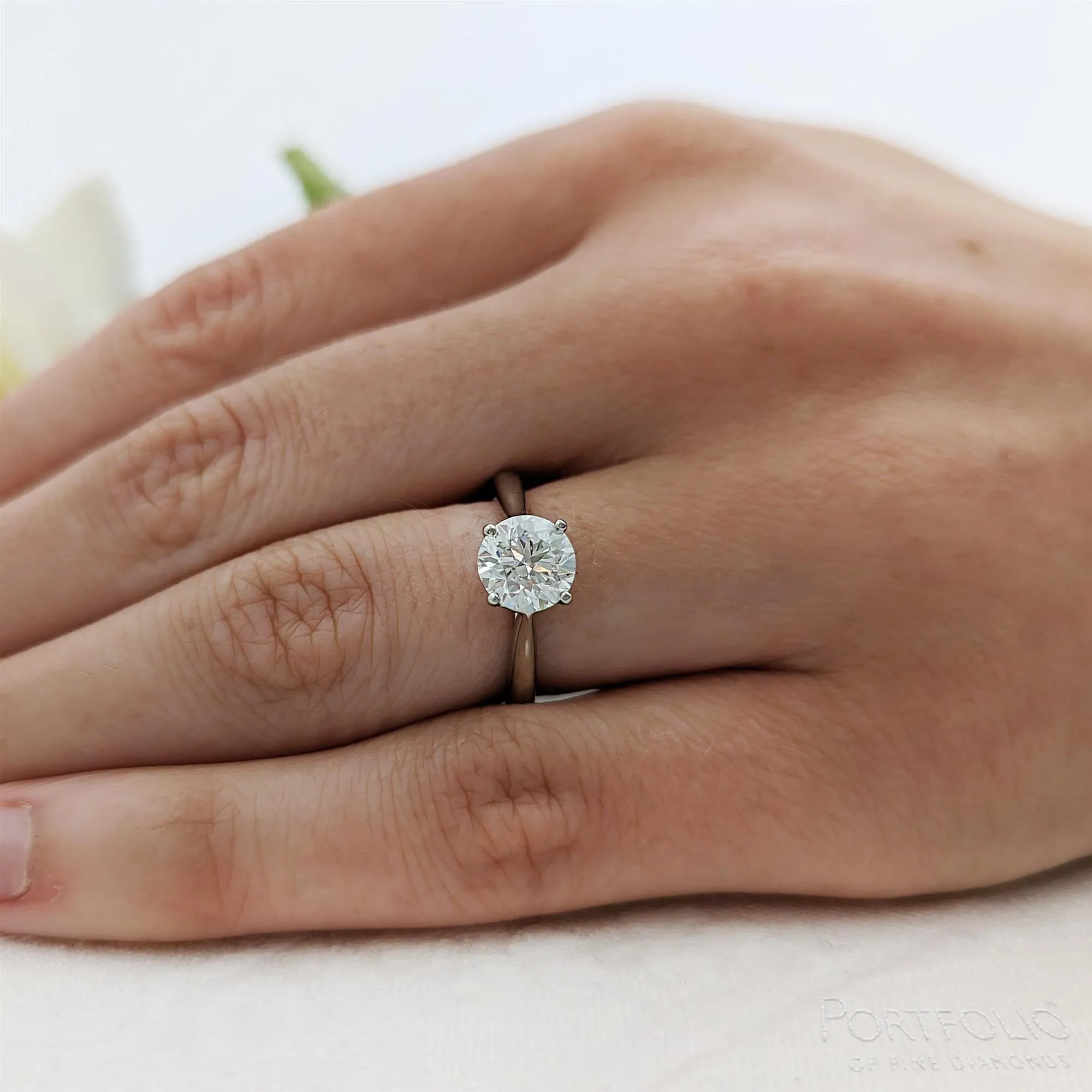 Solitaire 1.70ct H SI2 Diamond Yellow Gold/Platinum Ring