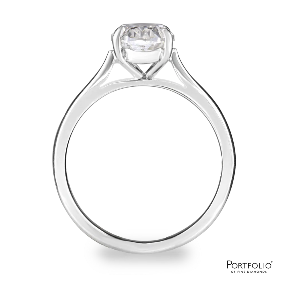 Solitaire 2.01ct F VS2 Diamond Platinum Ring
