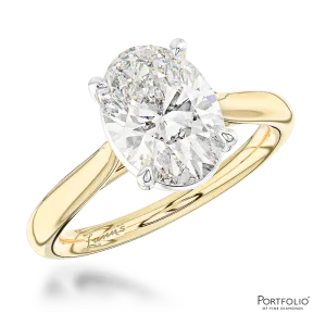 Solitaire 2.01ct H SI2 Diamond Yellow Gold/Platinum Ring