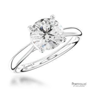 Solitaire 3.01ct E SI1 Diamond Platinum Ring
