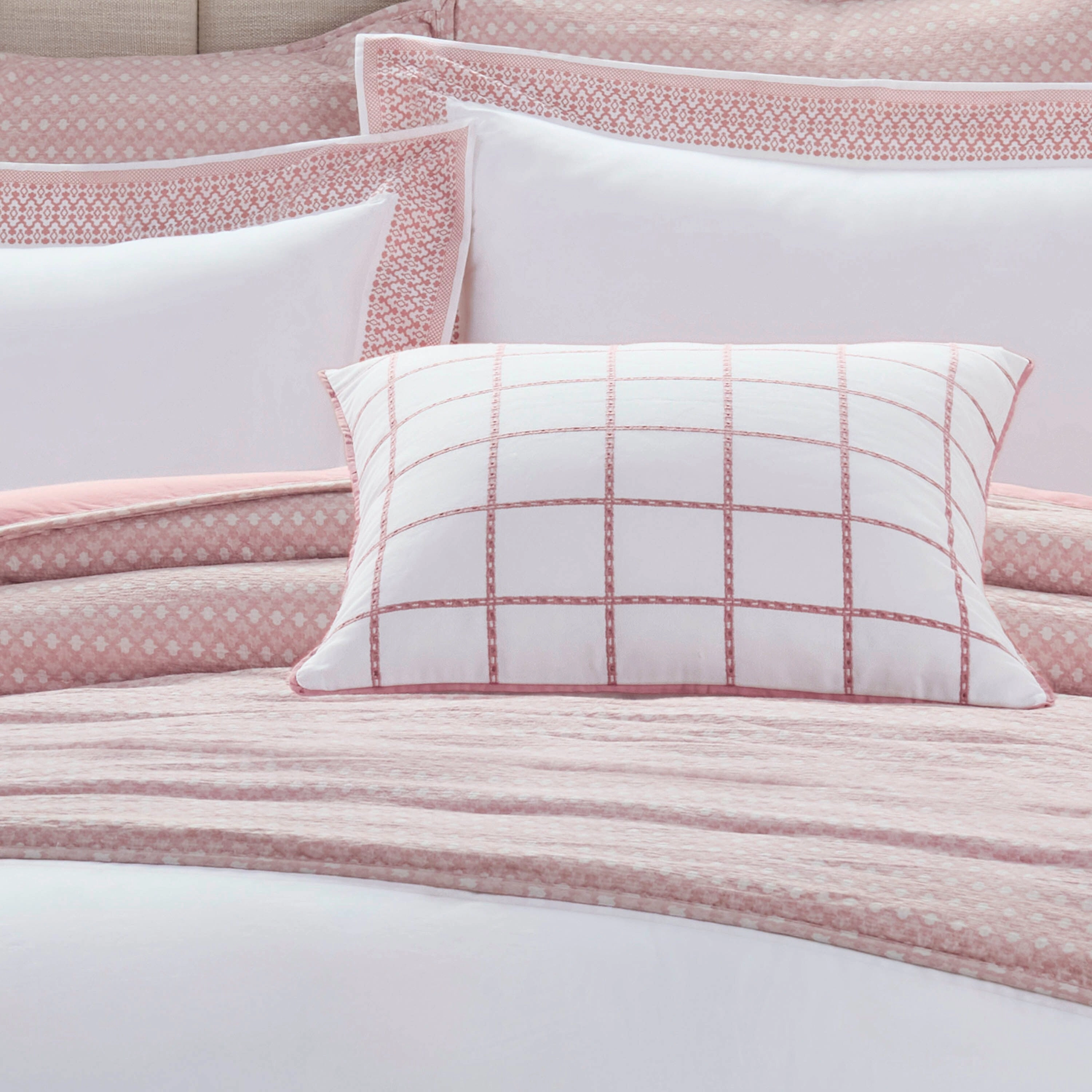 Southern Tide Eyelet Square Coral Decorative Pillow