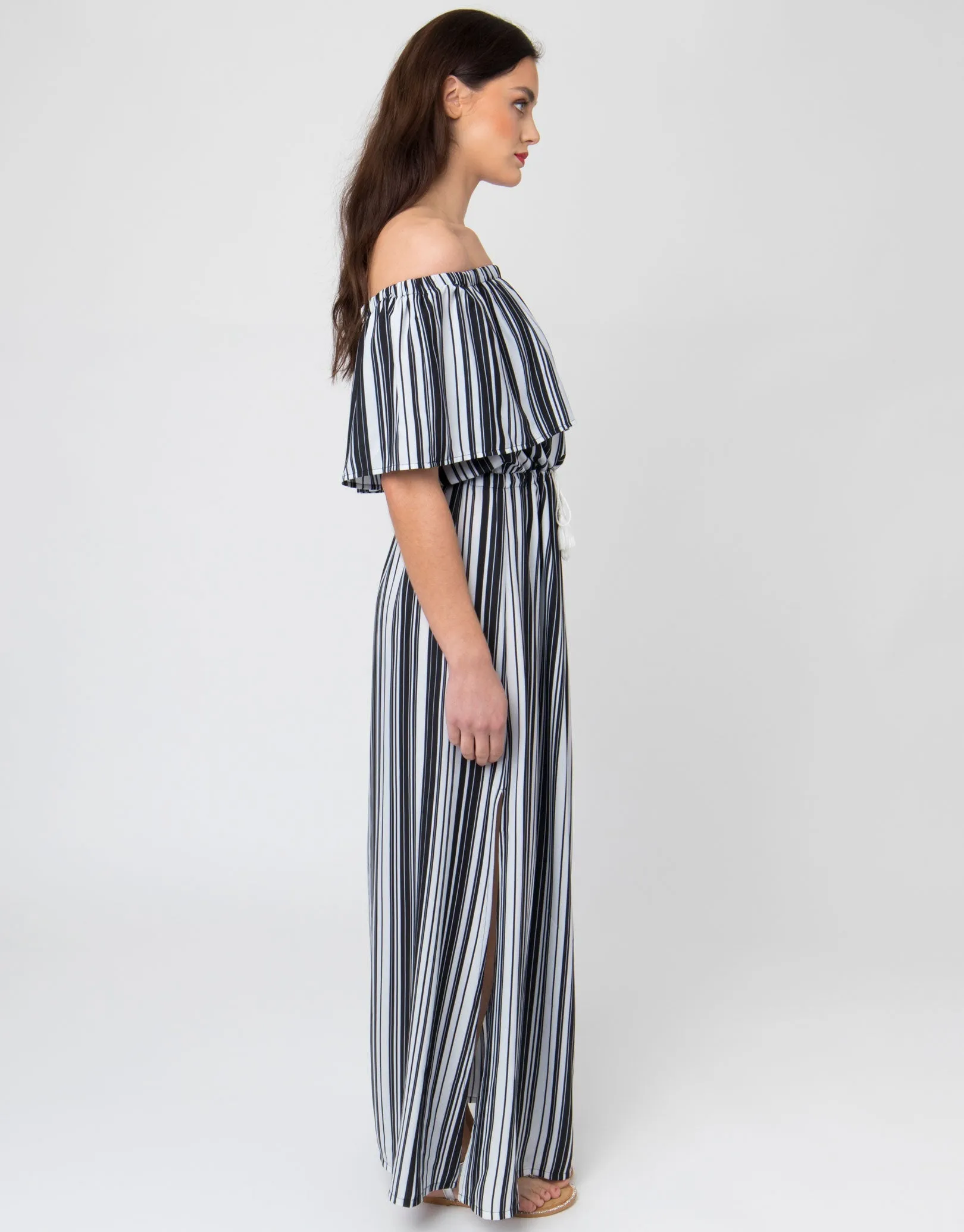 Sovana Maxi Dress - Black/White