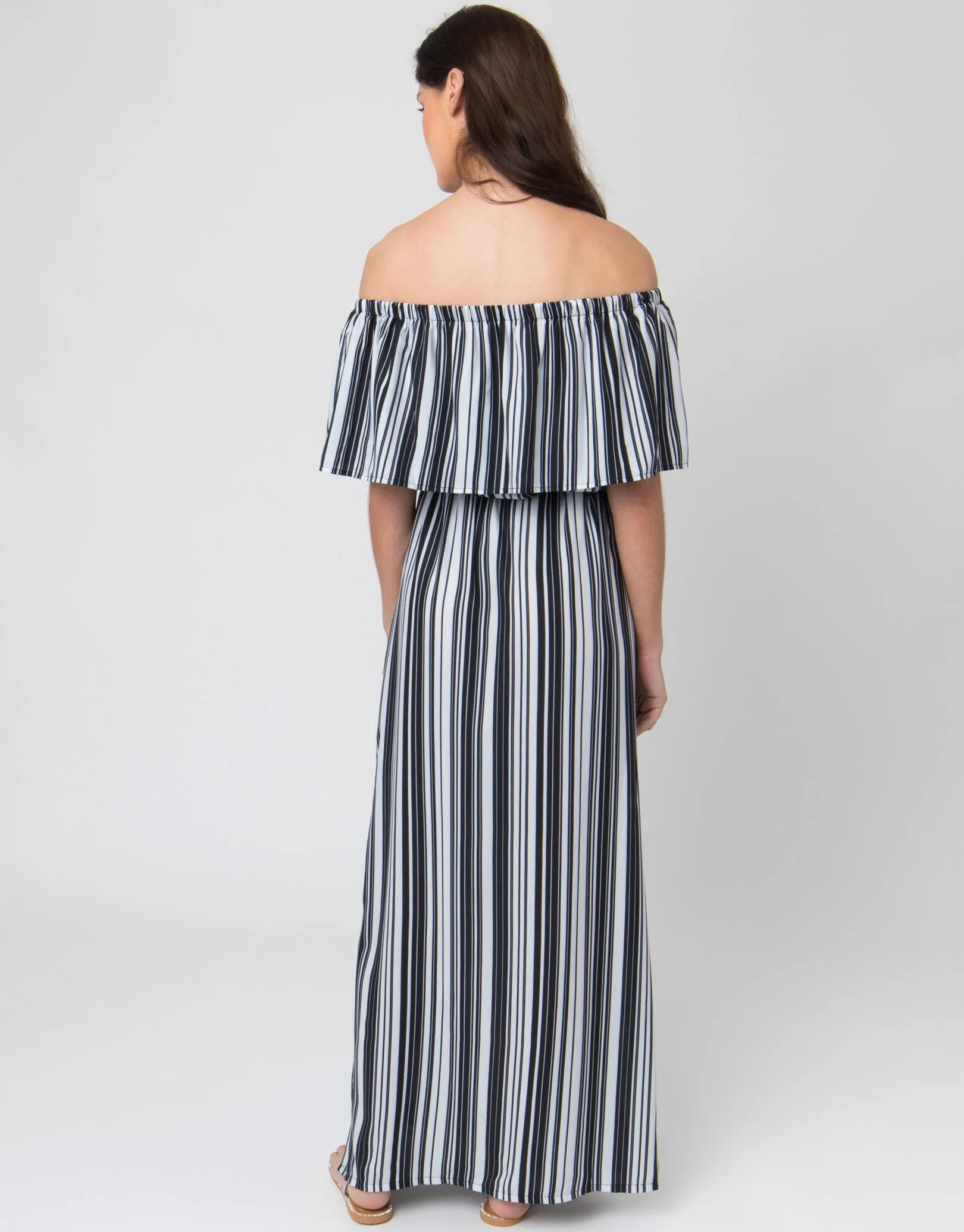Sovana Maxi Dress - Black/White