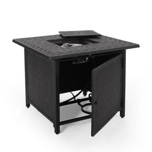 Square Aluminum Propane Fire Pit - NH069213 patio chairs, outdoor seating