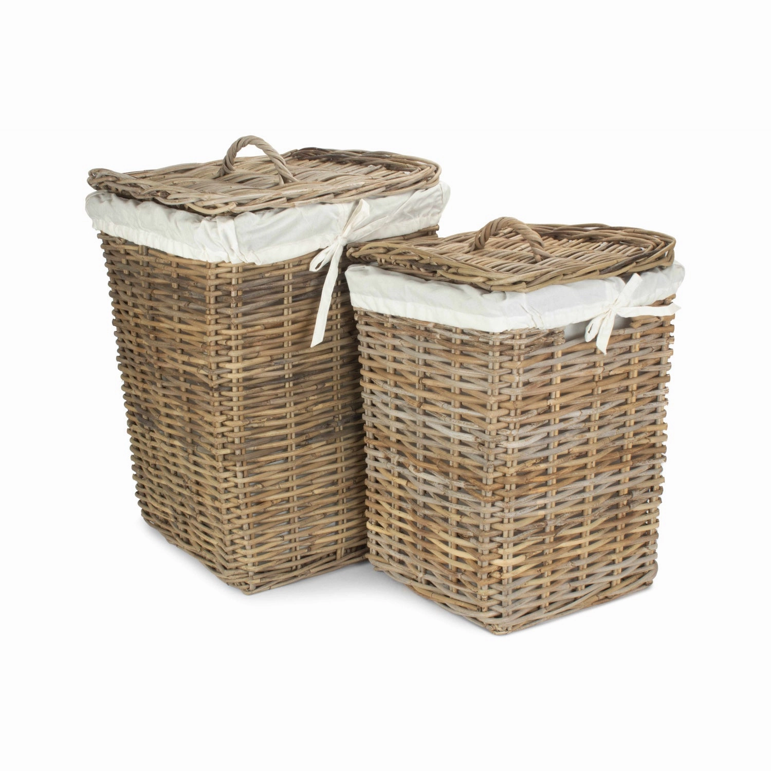 Square Rattan Laundry Hamper Basket Set 2 laundry organizer,dirty clothes basket,plastic laundry basket