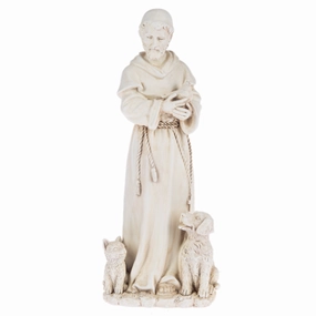 St. Francis Garden Figurine 13" Decorative Mirror,Home Decor Mirror