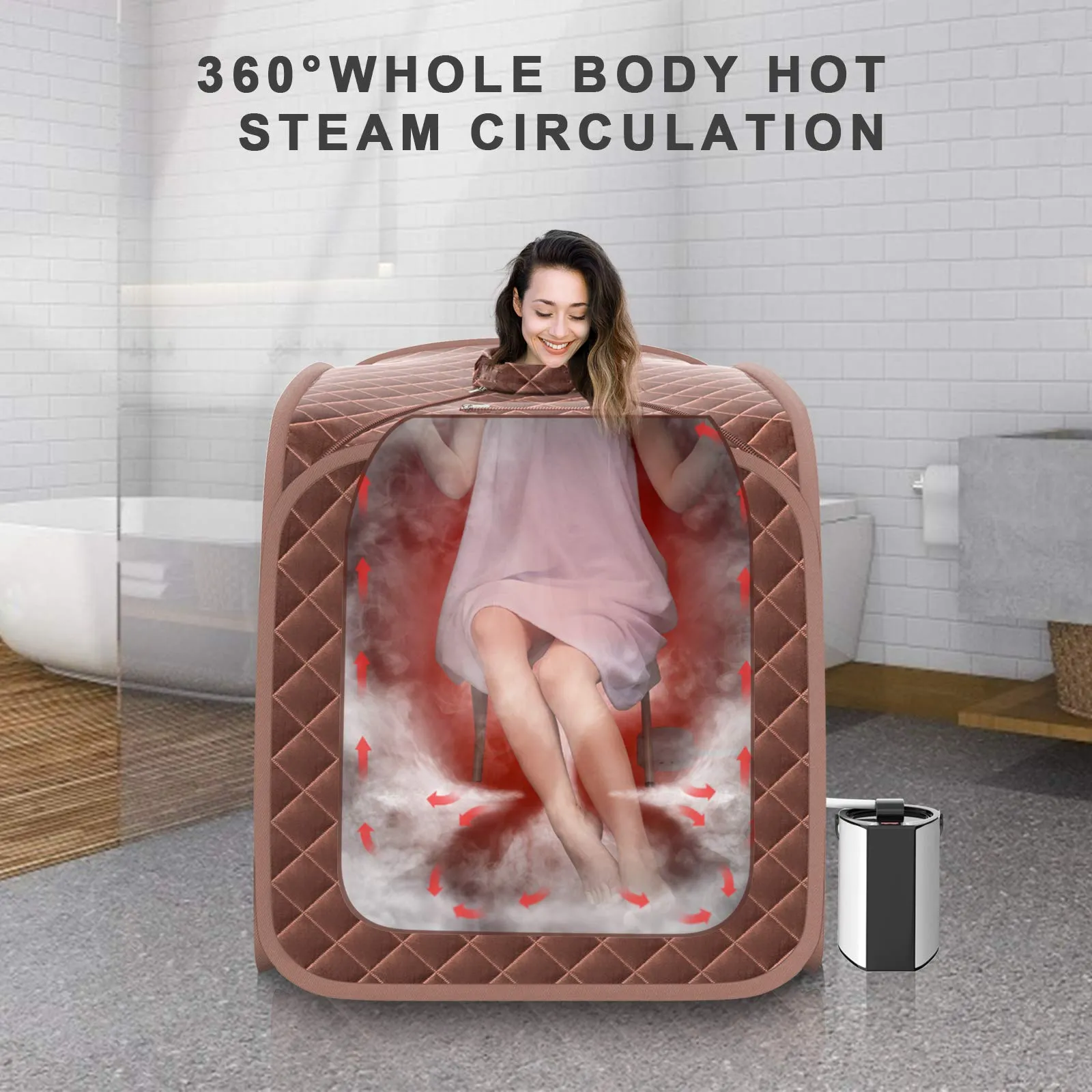 Steam Sauna Portable Therapeutic Sauna 3L Blast-Proof Remote Control