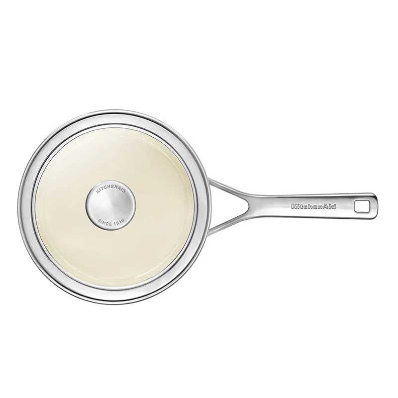 Steel Core Enamel Saucepan 16cm, Empire Red