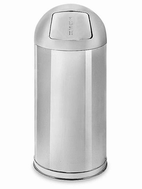 Steel Domed Trash Can - 15 Gallon
