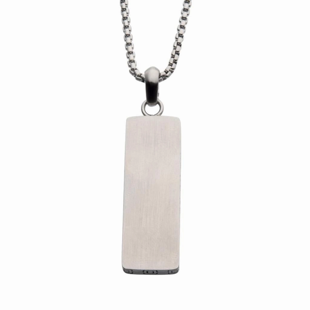 Steel Engravable Drop Pendant Necklace
