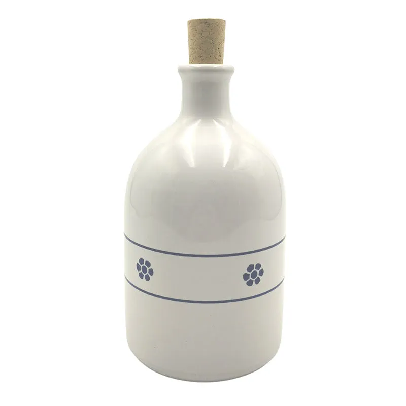 Stella Bianca Olive Oil Bottle, H17cm, White napkin rings, dining placemats