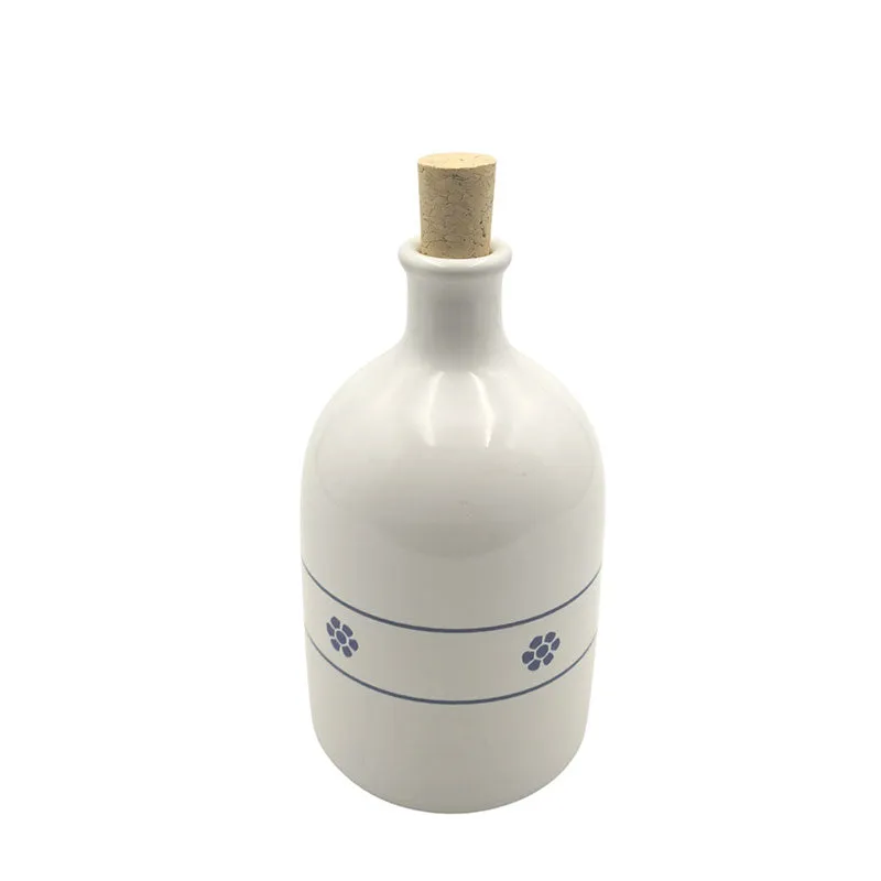 Stella Bianca Olive Oil Bottle, H17cm, White