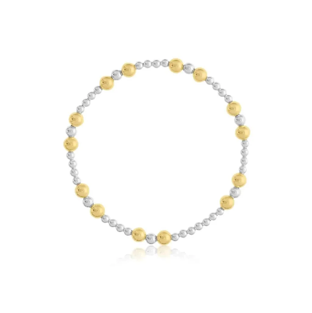 Sterling Silver And Yellow Gold Filled Bracelet