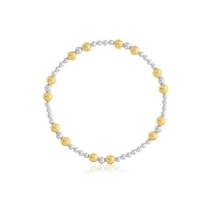 Sterling Silver And Yellow Gold Filled Bracelet